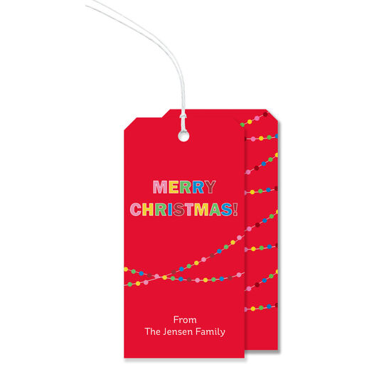 Colored Lights Large Hanging Gift Tags
